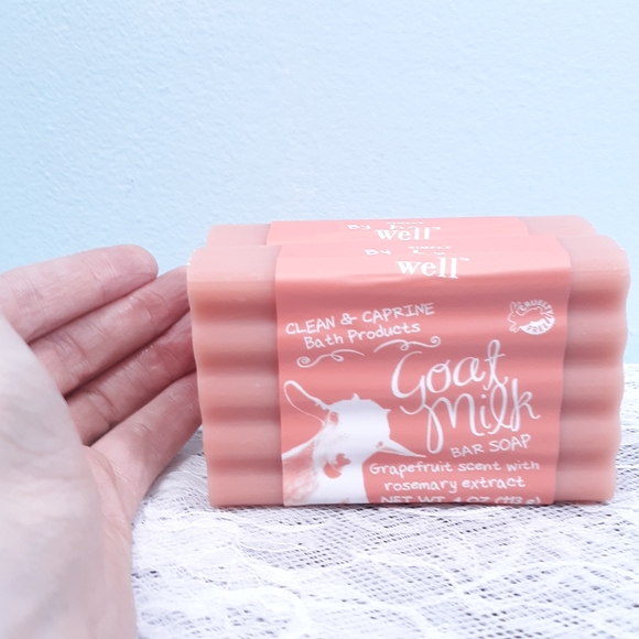6 Goat Milk Bar Soap Simply Be Well Citrus Grapefruit Rosemary Clean and Caprine - Picture 4 of 7